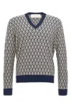 Valentino Wool Jumper With Toute La V Jacquard Pattern