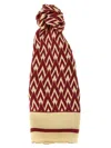 Valentino Maroon Toute La V Scarf In Burgundy