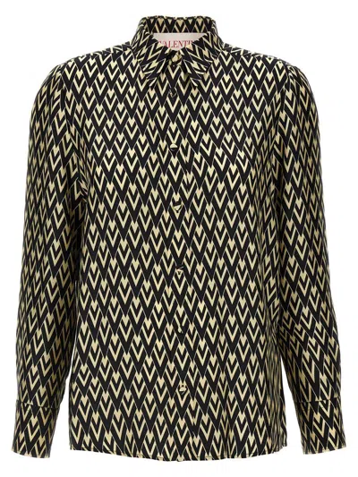 Valentino Toute La V Twill Shirt Shirts Multicolor