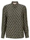 Valentino Toute La V Twill Shirt Shirts Multicolor In Multicolor
