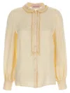 Valentino Garavani Cream Silk Shirt In Sand