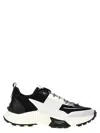 Valentino True Act Leather-trimmed Mesh And Rubber Sneakers