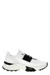 Valentino True Act Low Top Trainer In Mesh And Rubberised Fabric