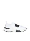 Valentino True Act Low Top Trainer In Mesh And Rubberised Fabric