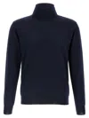 Valentino Virgin Wool Turtleneck Sweater In Blue