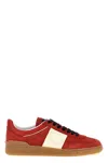 Valentino Garavani Upvillage Low Top Trainer In Split Leather And Calfskin Nappa Leather