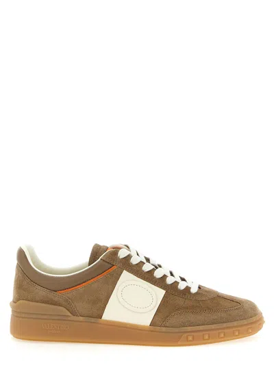 Valentino Garavani Upvillage Low-top Suede Sneakers In Neutral