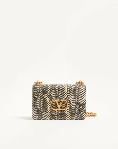 Valentino Garavani Vain Shoulder Bag In Elaphe Leather With Cobra Print Woman Ivo In Multi