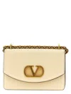 Valentino Garavani  Garavani Vain Small Shoulder Bag In Shiny Calfskin Woman Butter Uni In White