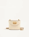 Valentino Garavani Vain Vanity Bag In Shiny Calfskin Woman Butter Uni In Neutral