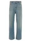 Valentino Rolled Cuffs Denim Trousers In Blue