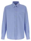 Valentino Camicia Maniche Lunghe Celeste In Blue
