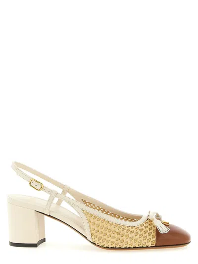 Valentino Garavani Valet Du Roi Strappy Slingback Block Heel Sandals In Multi