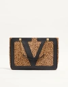 Valentino Garavani Viva Superstar Medium Shopping Bag In Calfskin With Pony Effect In Multi