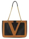 Valentino Black Nappa Leather Small Viva Superstar Shoulder Bag In Multi