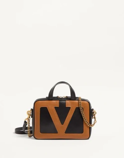 Valentino Garavani Viva Superstar Nappa Handbag Woman Black/spice Uni In Multi