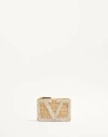 Valentino Garavani  Garavani Viva Superstar Small Pouch In Synthetic Raffia Woman Natural/b