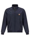 Valentino High Collar Bomber Jacket With Side Pockets In Blue