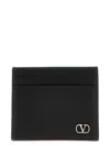 Valentino Vlogo Signature Cardholder In Grained Leather In Black