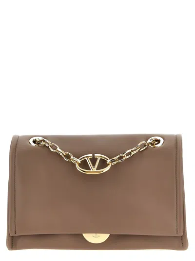 Valentino Garavani 'vlogo Chain' Shoulder Bag In Brown