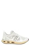 Valentino White Leather And Fabric Vlogo Easyjog Sneakers