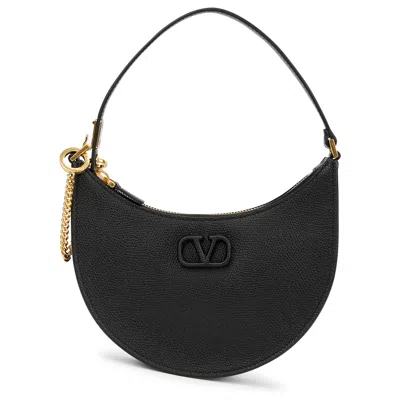 Valentino Garavani Vlogo Hobo Mini Leather Shoulder Bag In Metallic