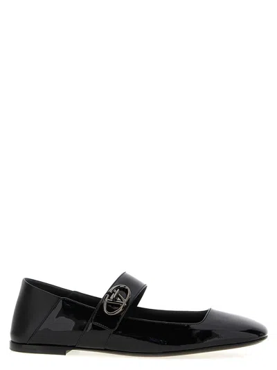 Valentino Garavani 'vlogo Locker' Ballet Flats In Black