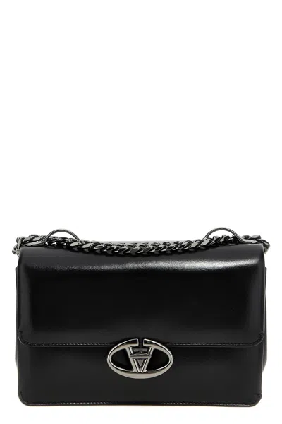 Valentino Garavani Small Rectangular Shoulder Bag With Chain Strap In Black