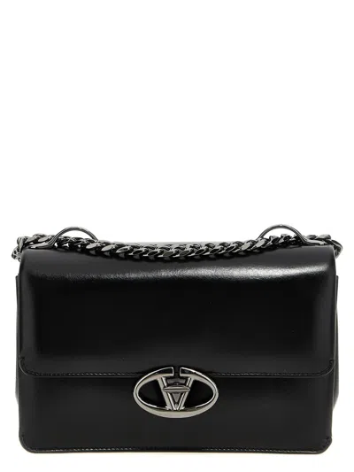 Valentino Garavani Small Rectangular Shoulder Bag With Chain Strap In Black
