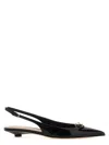 Valentino Vlogo Signature Leather Slingback Pump In Black