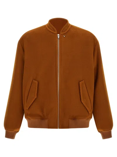 Valentino Garavani  Garavani 'vlogo' Orange Bomber Jacket