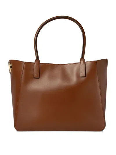 Valentino Garavani 'vlogo Side' Shopping Bag In Brown