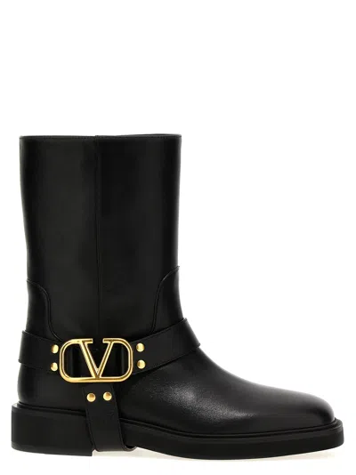 Valentino Garavani 'vlogo Signature' Ankle Boots In Black