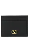 Valentino Garavani Vlogo Signature Black Credit Card Holder Women In Black