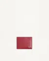 Valentino Garavani Vlogo Signature Cardholder In Grainy Calfskin In Brown