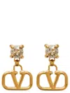 Valentino Gemstone Accent Stud Earrings With Gold-tone Finish In Gold