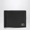Valentino Garavani  Garavani Vlogo Signature Grainy Calfskin Bi-fold Wallet With Money Clip