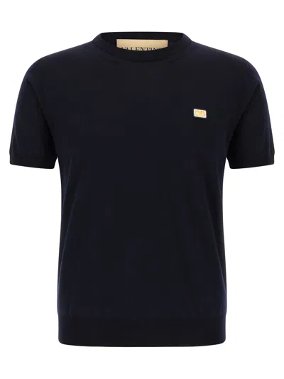 Valentino Kids'  Garavani  Garavani Vlogo Signature Jersey In Black