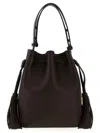 Valentino Garavani Chocolate Leather Vlogo Signature Bucket Bag In Brown