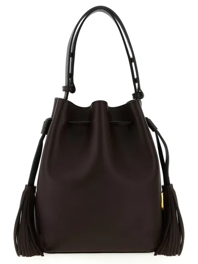 Valentino Garavani Vlogo Signature Shoulder Bag In Brown