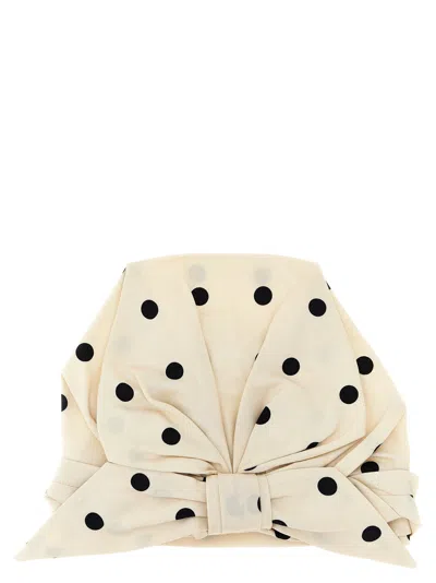 Valentino Polka Dot-printed Gathered Head Scarf