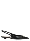 Valentino Vlogo Signature Leather Slingback Pump In Black