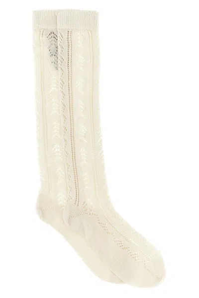 Valentino Garavani 'vlogo' Socks In Sand