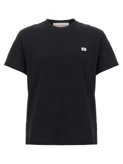 Valentino Garavani Vlogo Patch T Shirt With In Black