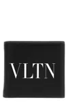Valentino Garavani Men Black Leather Vltn Wallet In Black