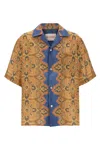 Valentino Imaginary Journey Linen Shirt In Multi