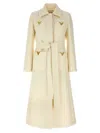 Valentino Mantel Aus Drill Double Frau Elfenbein 50 In White