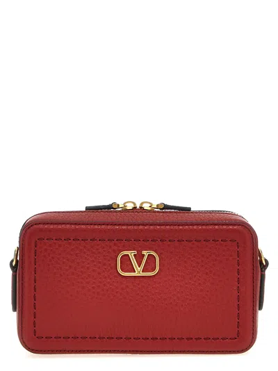 Valentino Garavani Small Red Crossbody Bag Alltime In Brown
