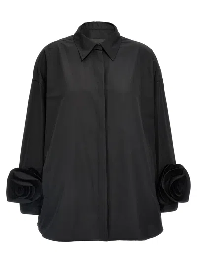 Valentino Garavani  Micro Faille Overshirt In Black