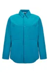 Valentino Shirt Jacket Nylon Chest Pockets In Blue